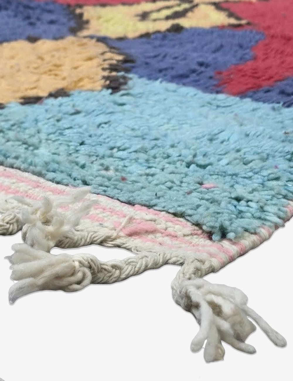 Handmade Abstract Berber Wool Rug 8.9 x 6.6 ft / 272 x 204 cm