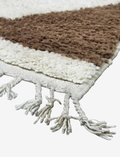 Brown Moroccan Handmade Rug 9.9 x 8.3 ft / 303 x 255 cm