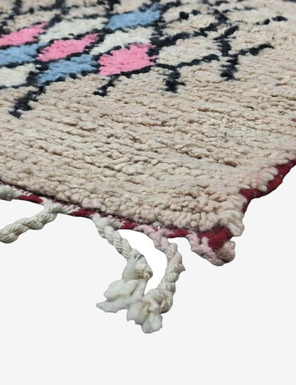 Neutral Handwoven Berber Wool Rug 9.8 x 6.1 ft / 298 x 186 cm