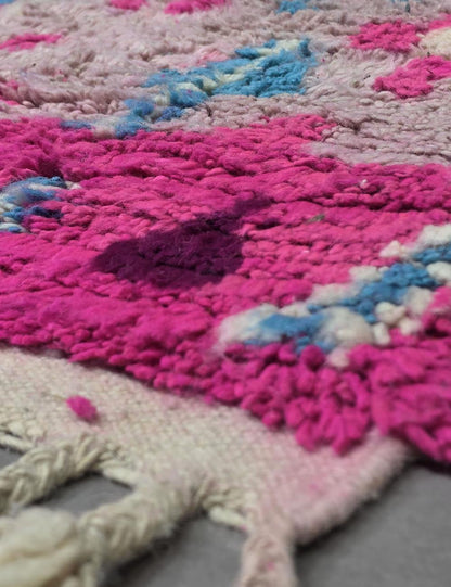 Mauve Handwoven Berber Wool Rug 9.7 x 5.6 ft / 296 x 172 cm