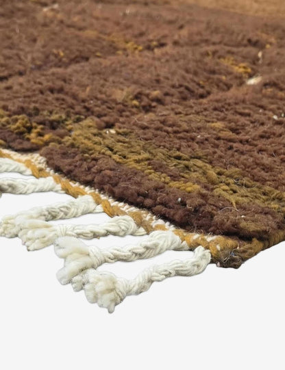 Brown Moroccan Rug 9.5 x 8.2 ft / 290 x 250 cm
