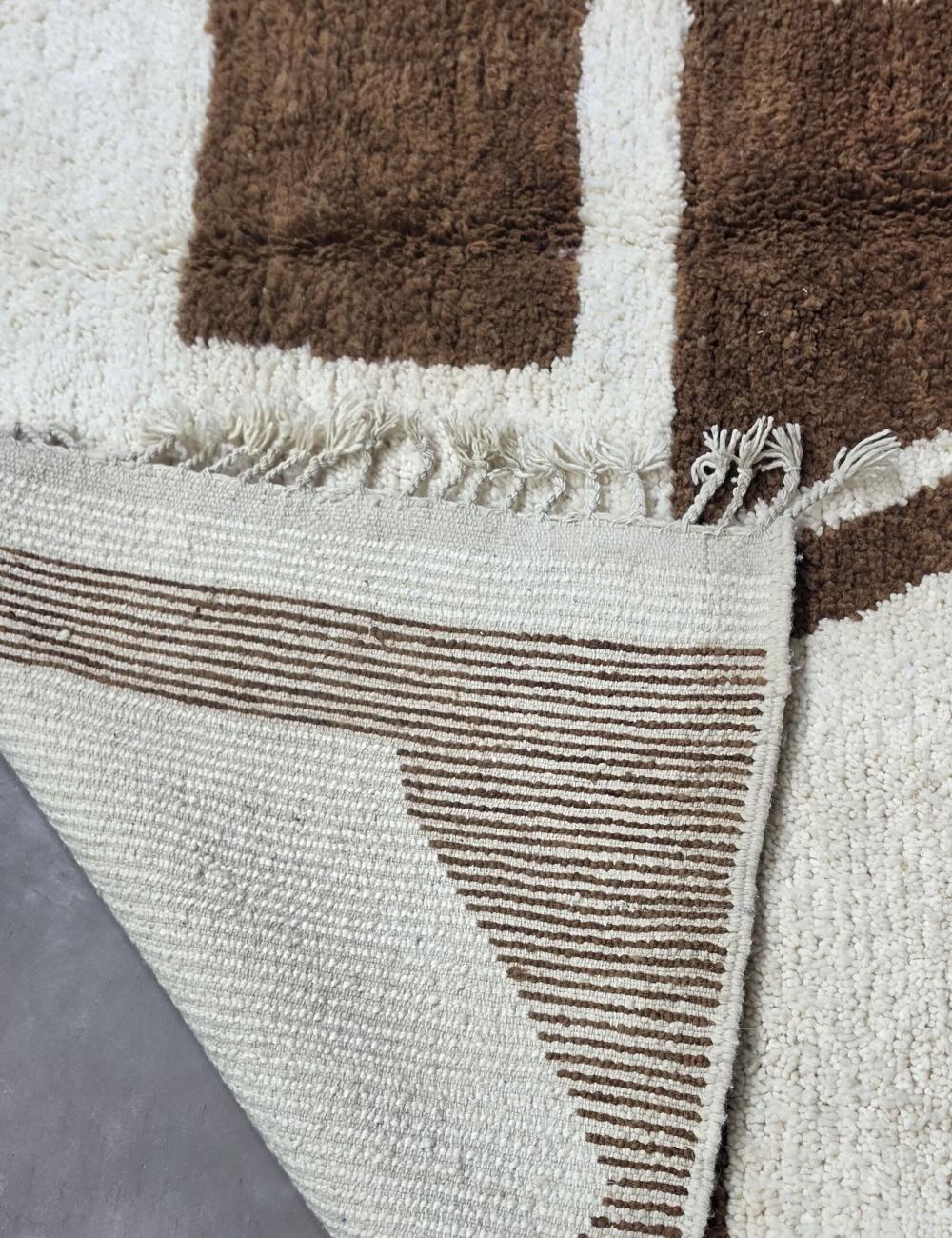 Brown Moroccan Handmade Rug 9.9 x 8.3 ft / 303 x 255 cm