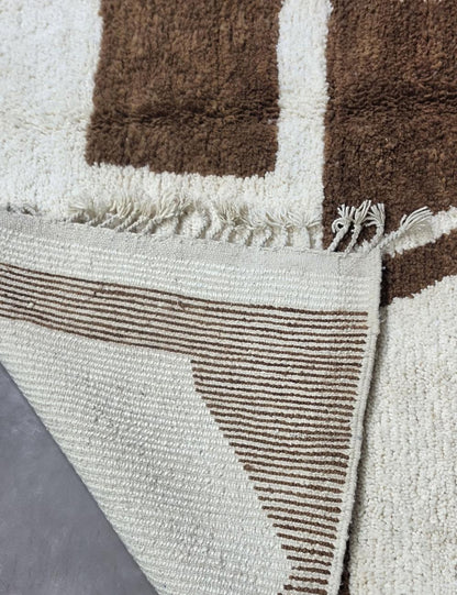 Brown Moroccan Handmade Rug 9.9 x 8.3 ft / 303 x 255 cm