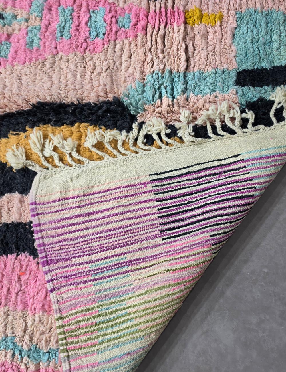 Bold Abstract Berber Wool Rug 9.9 x 6.8 ft / 303 x 210 cm