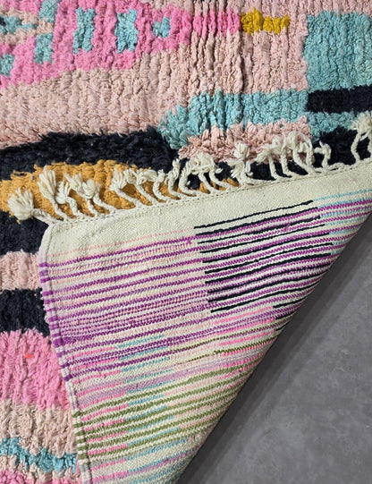 Bold Abstract Berber Wool Rug 9.9 x 6.8 ft / 303 x 210 cm