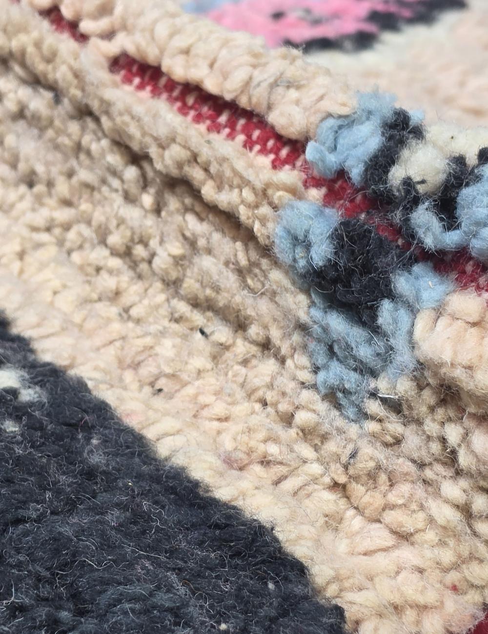 Neutral Handwoven Berber Wool Rug 9.8 x 6.1 ft / 298 x 186 cm