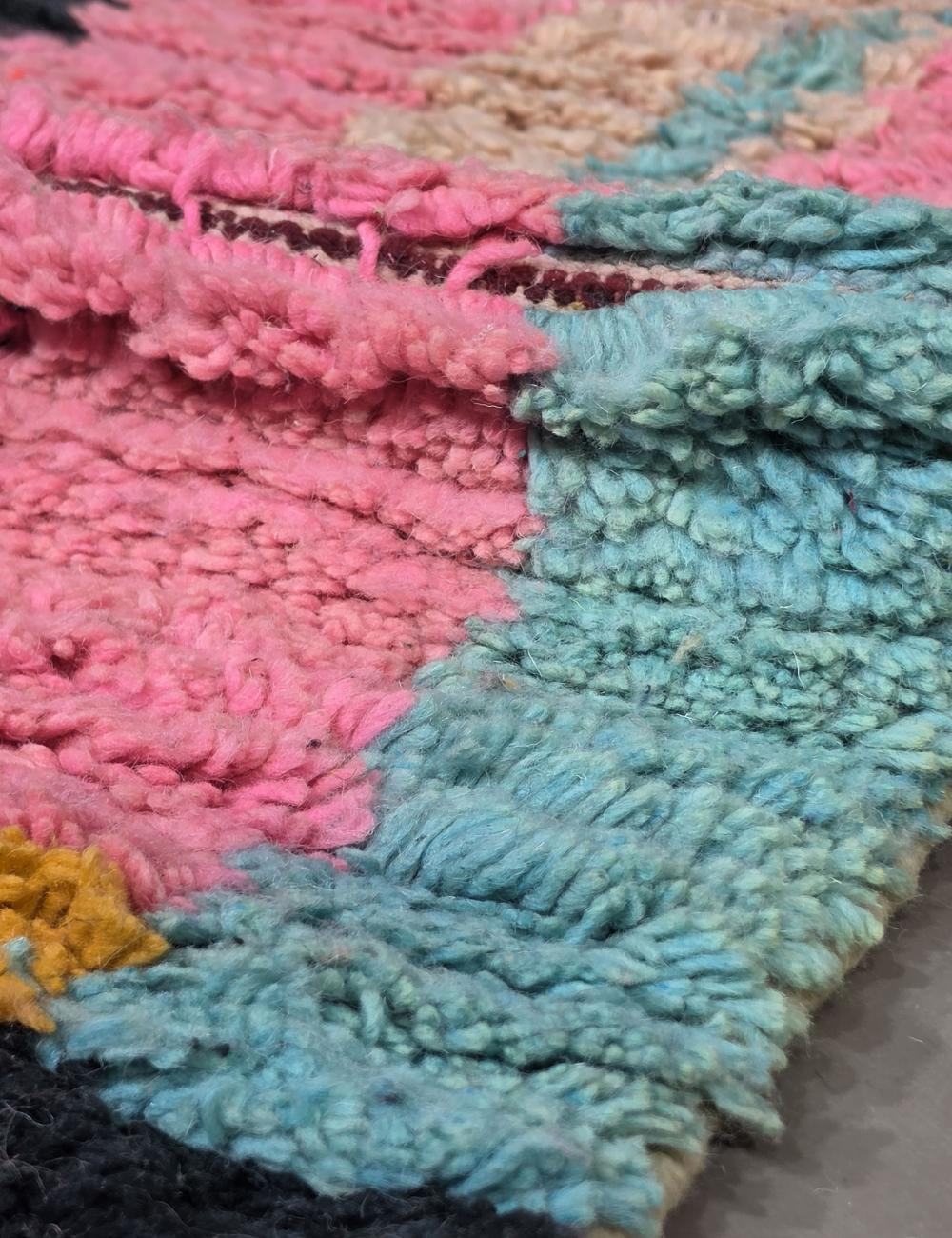 Bold Abstract Berber Wool Rug 9.9 x 6.8 ft / 303 x 210 cm