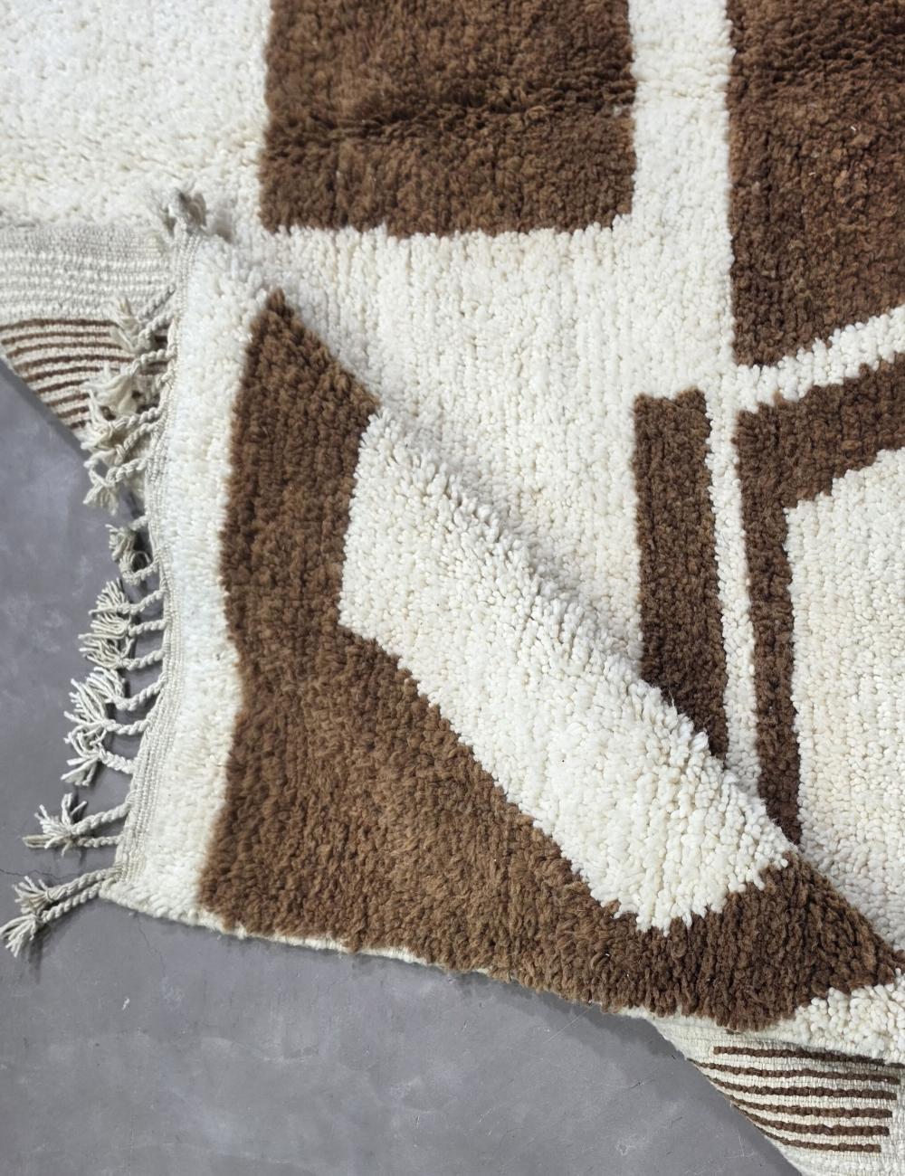 Brown Moroccan Handmade Rug 9.9 x 8.3 ft / 303 x 255 cm