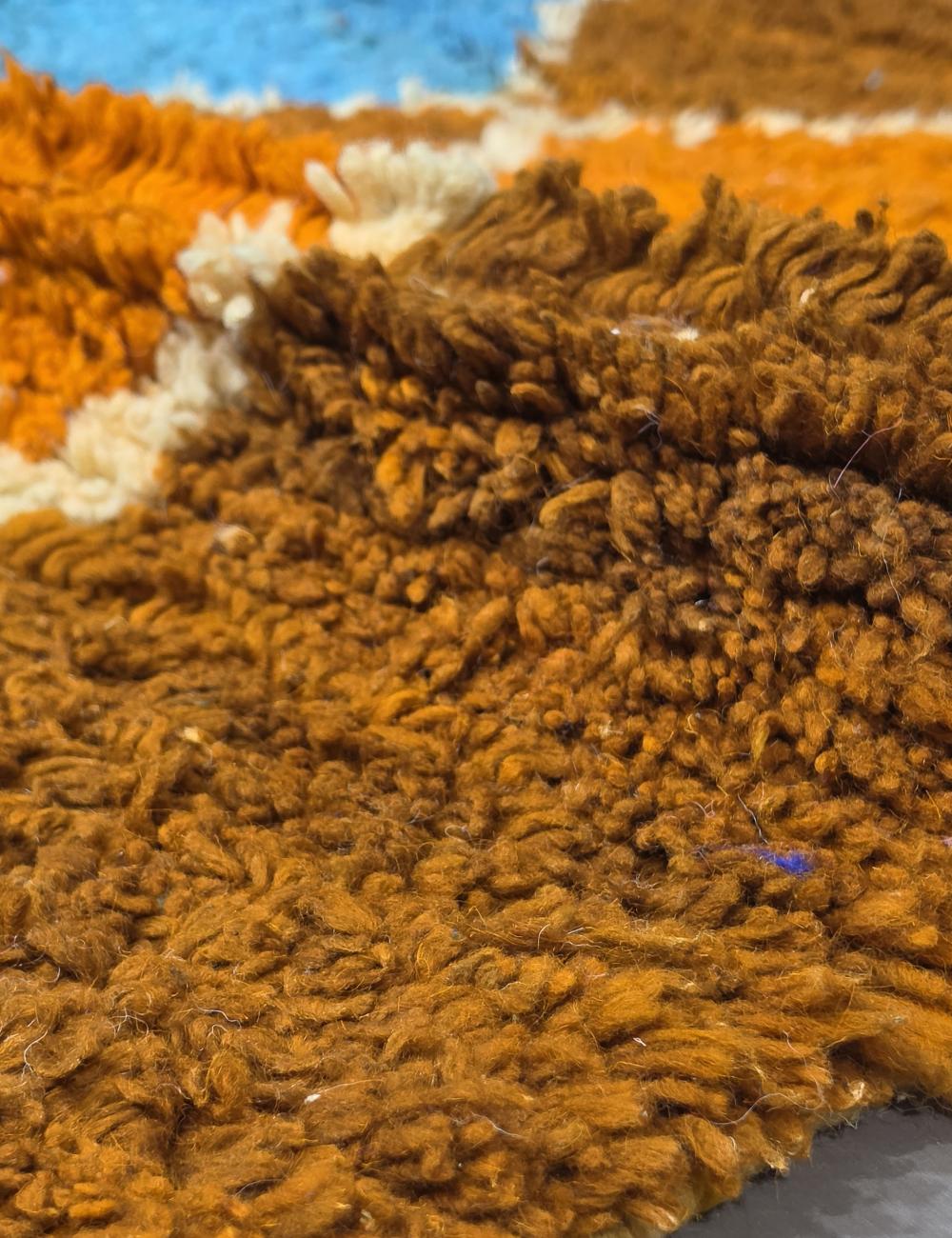 Handwoven Berber Boujad Rug 8.6 x 7.2 ft / 262 x 222 cm
