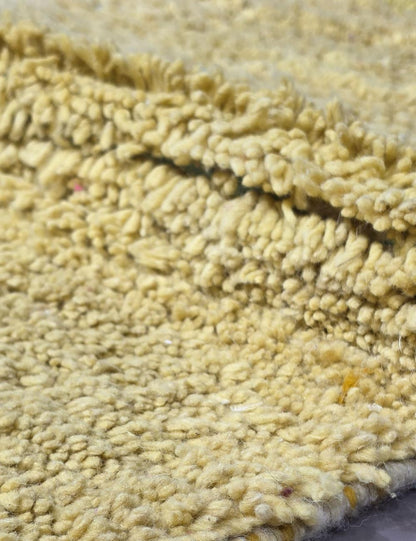 Yellow Floral Handwoven Berber Wool Rug 10 x 6.7 ft / 306 x 206 cm