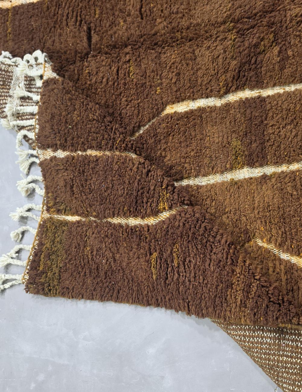 Brown Moroccan Rug 9.5 x 8.2 ft / 290 x 250 cm