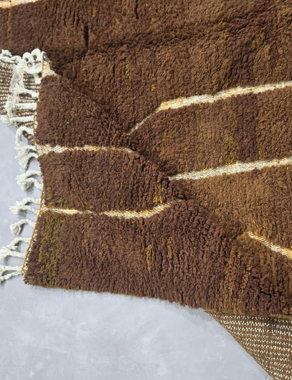 Brown Moroccan Rug 9.5 x 8.2 ft / 290 x 250 cm