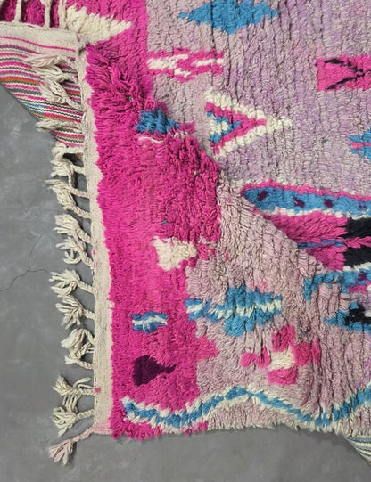 Mauve Handwoven Berber Wool Rug 9.7 x 5.6 ft / 296 x 172 cm