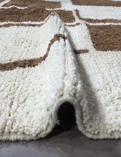 Brown Moroccan Handmade Rug 9.9 x 8.3 ft / 303 x 255 cm