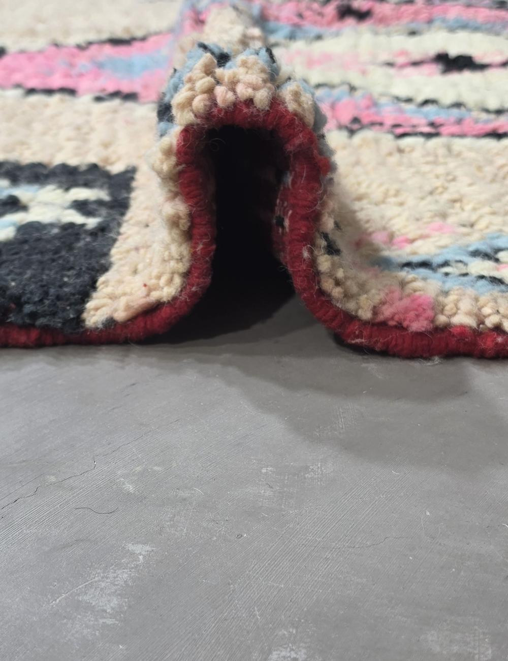 Neutral Handwoven Berber Wool Rug 9.8 x 6.1 ft / 298 x 186 cm