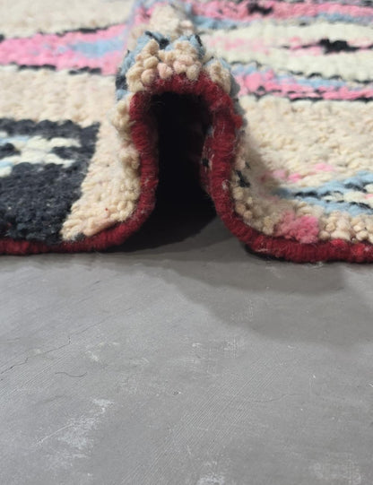 Neutral Handwoven Berber Wool Rug 9.8 x 6.1 ft / 298 x 186 cm