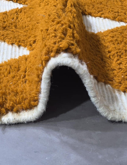 Mustard Moroccan Rug 9.8 x 8.2 ft / 300 x 250 cm