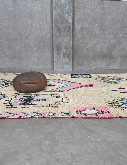 Neutral Handwoven Berber Wool Rug 9.8 x 6.1 ft / 298 x 186 cm