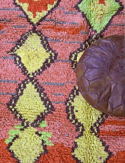 Handmade Abstract Berber Wool Rug 8.9 x 6.6 ft / 272 x 204 cm
