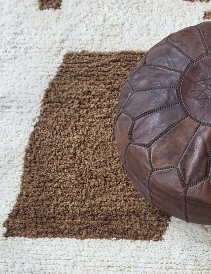 Brown Moroccan Handmade Rug 9.9 x 8.3 ft / 303 x 255 cm
