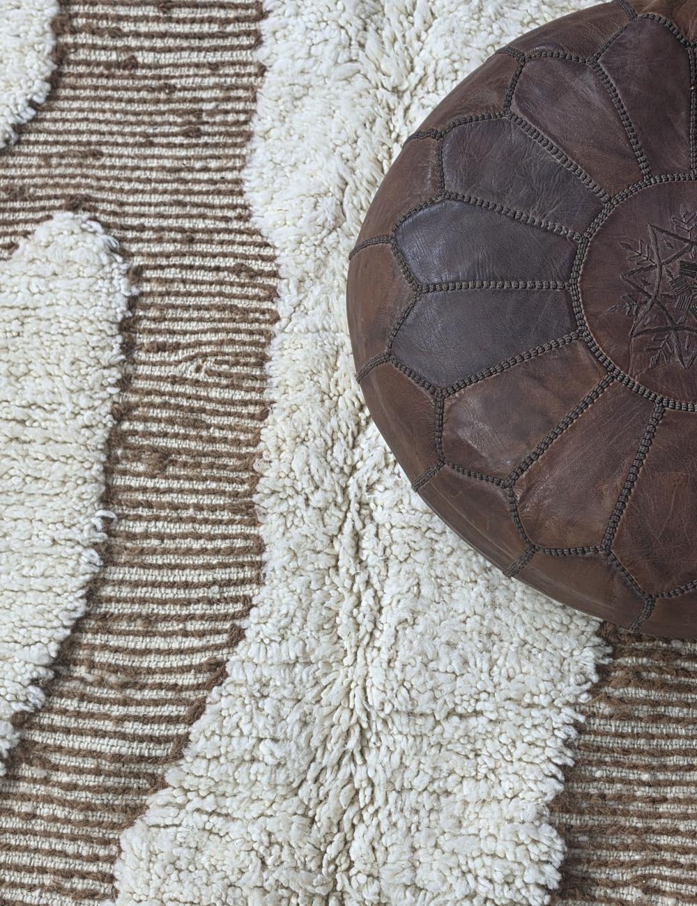Moroccan Rug Handmade Berber Wool Carpet 8.1 x 5.7 ft / 246 x 176 cm