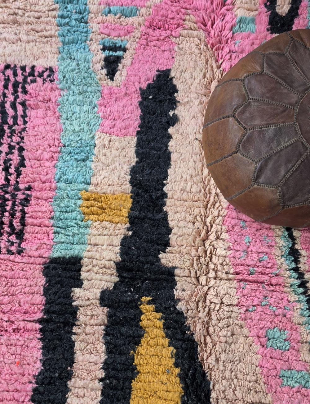 Bold Abstract Berber Wool Rug 9.9 x 6.8 ft / 303 x 210 cm