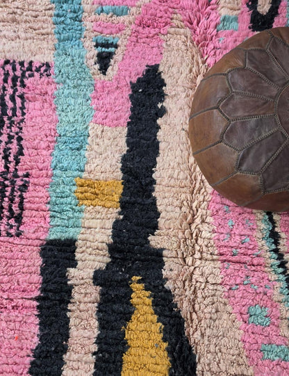 Bold Abstract Berber Wool Rug 9.9 x 6.8 ft / 303 x 210 cm