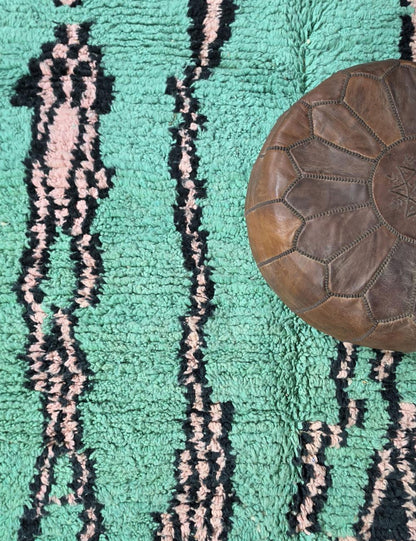 Mint Teal Moroccan Rug 9.2 x 6.1 ft / 280 x 187 cm