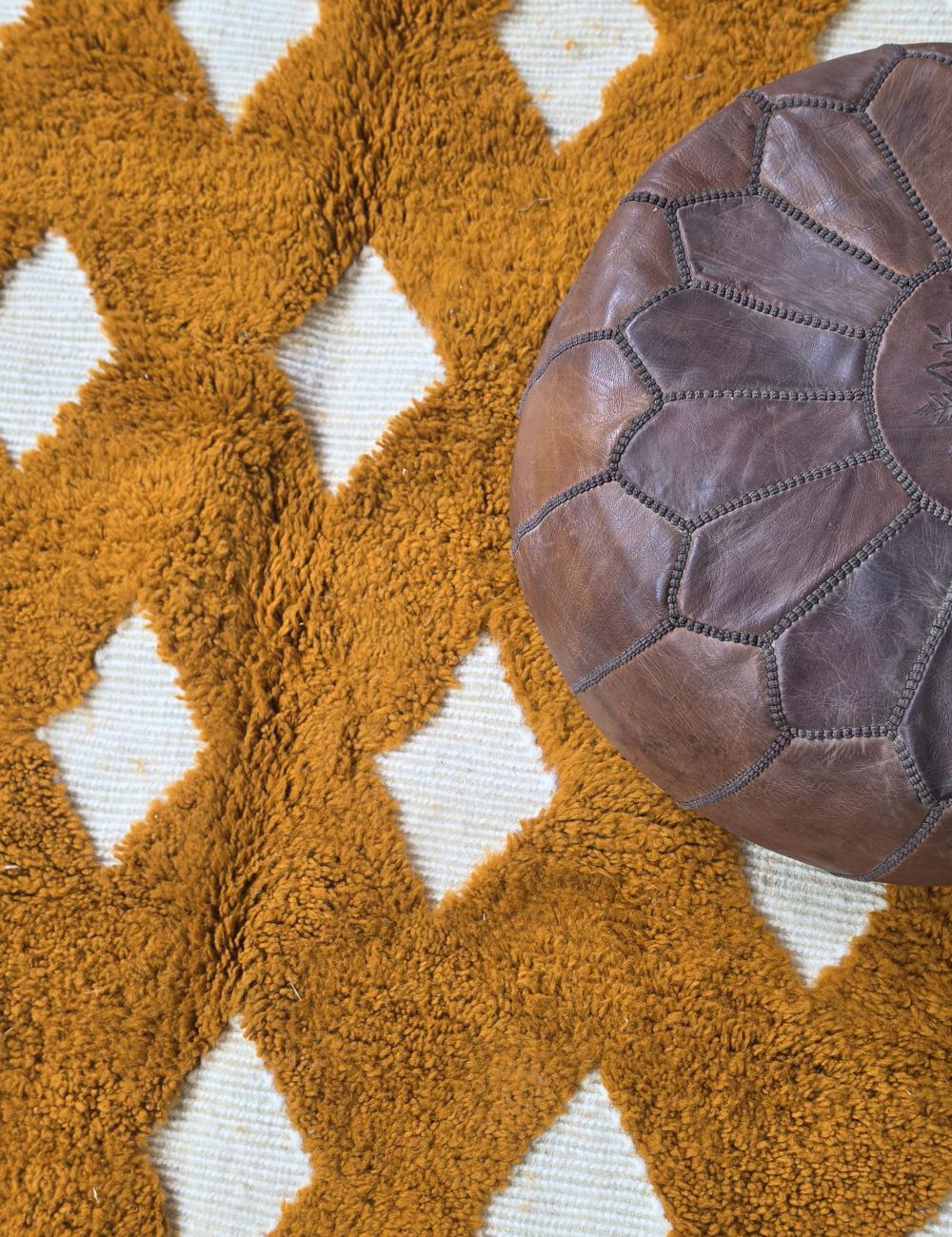 Mustard Moroccan Rug 9.8 x 8.2 ft / 300 x 250 cm