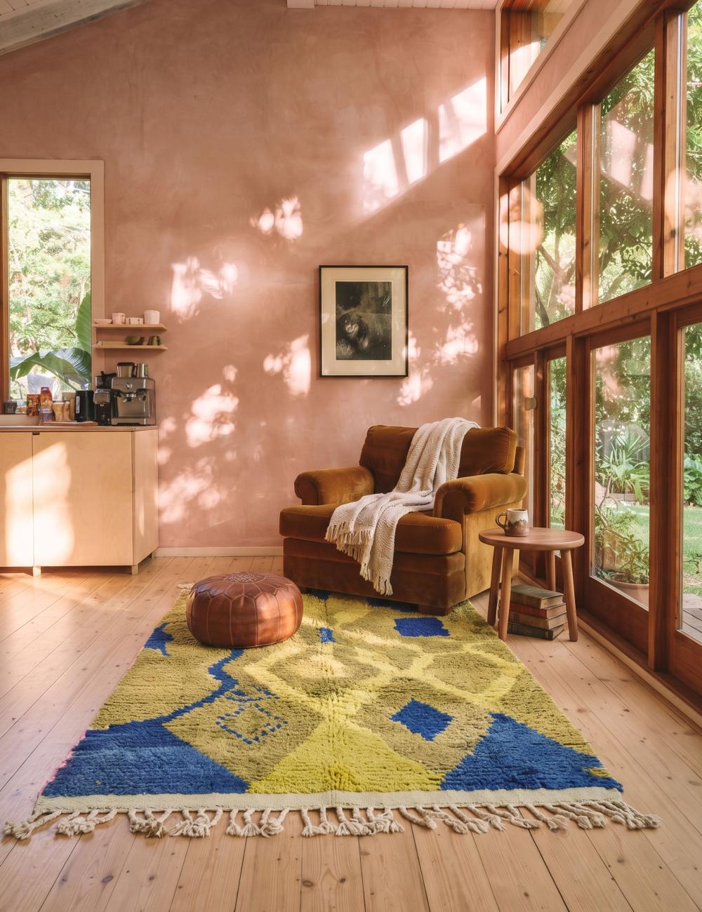 Handwoven Berber Wool Rug 8.5 x 5.2 ft / 260 x 160 cm