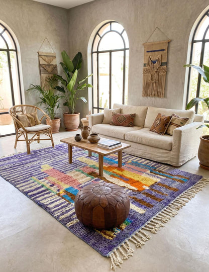 Handwoven Berber Wool Rug 8.7 x 7.1 ft / 264 x 217 cm