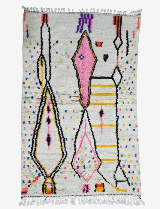 Moroccan Wool Neon Rug - 8.2 x 4.9 ft / 250 x 152 cm