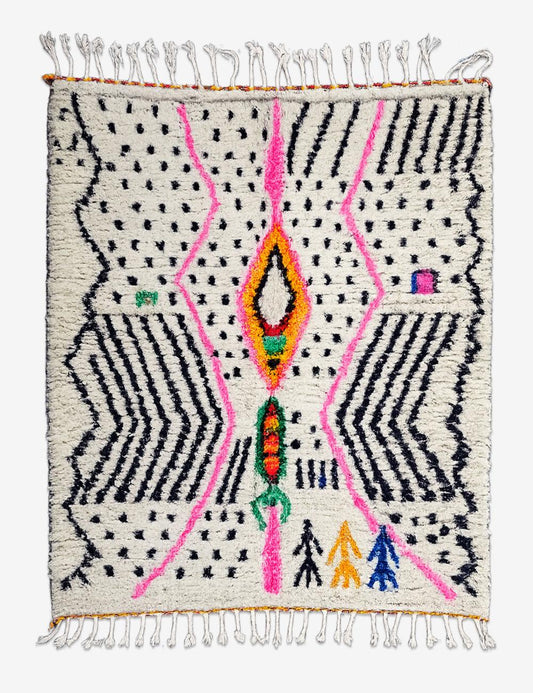 Small Moroccan Azilal Rug 6.6 x 4.9 ft / 200 x 150 cm