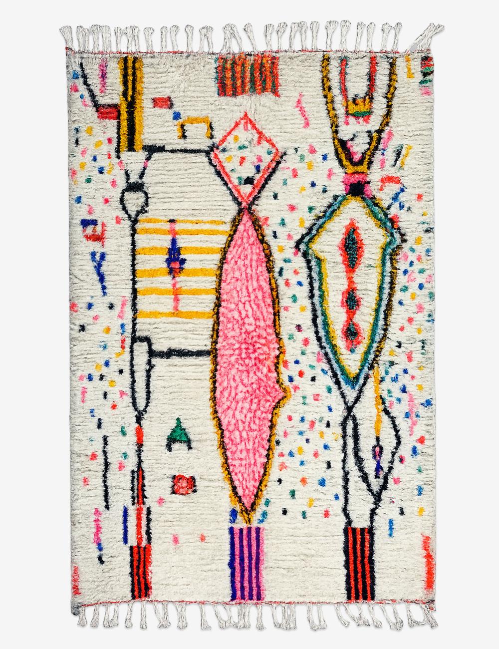 Modern Playful Azilal Rug 8.3 x 5.2 ft / 254 x 160 cm