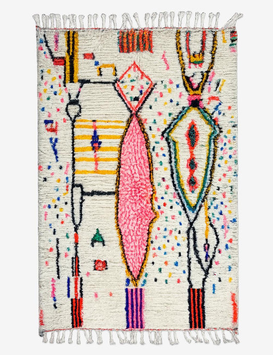 Modern Playful Azilal Rug 8.3 x 5.2 ft / 254 x 160 cm