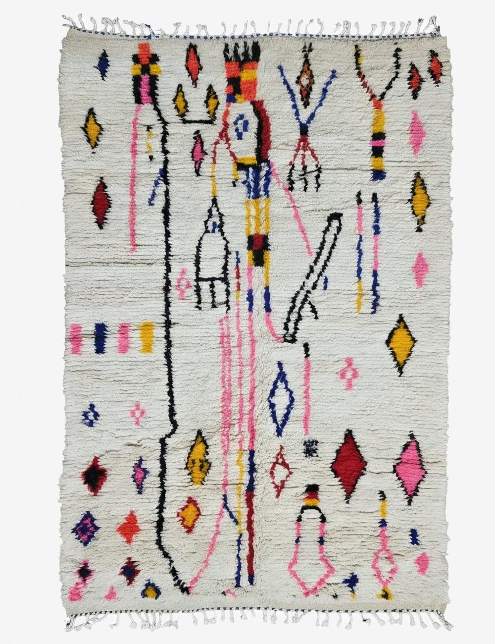 Handknotted Abstract Azilal Rug 9.4 x 5.9 ft / 286 x 182 cm