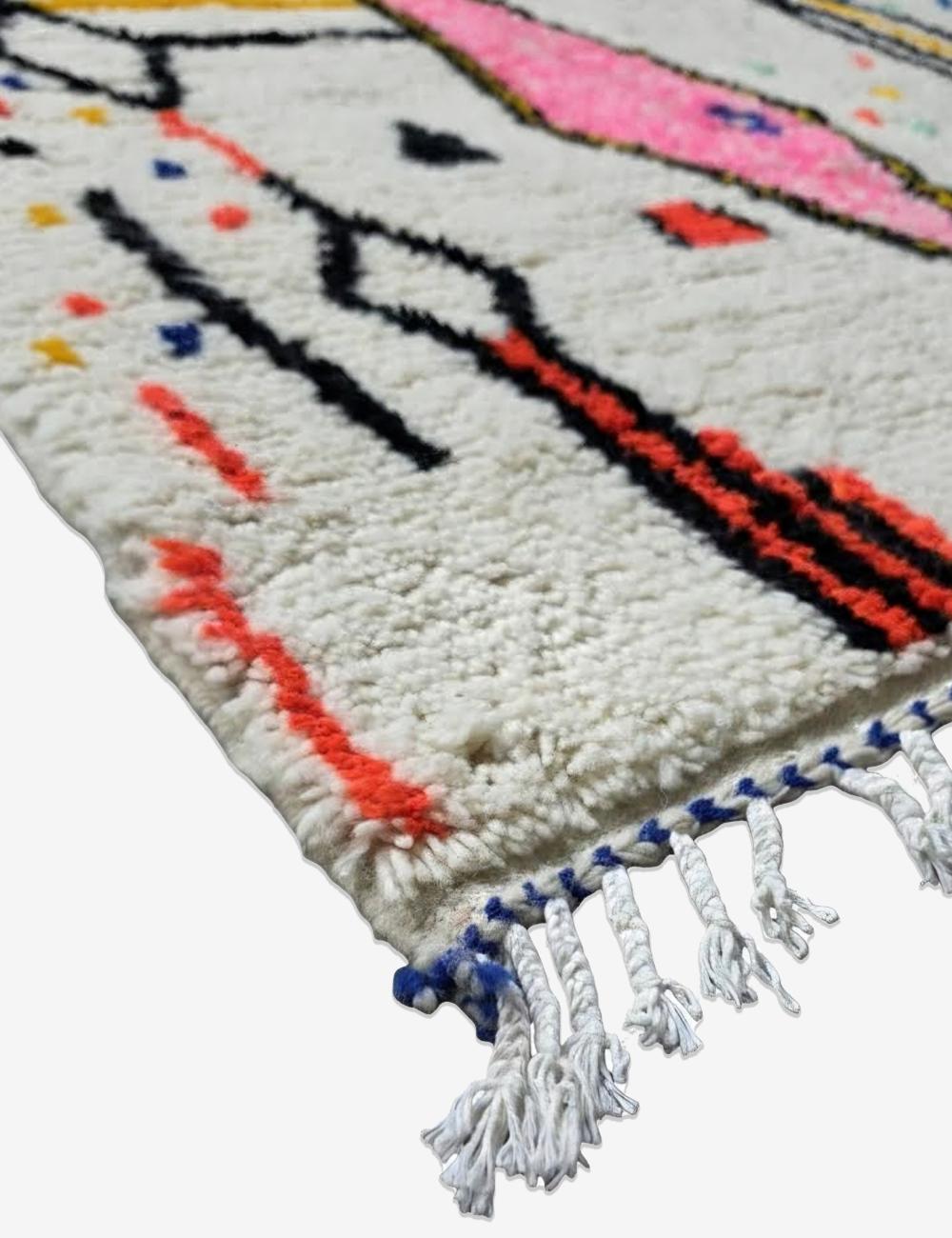 Moroccan Wool Neon Rug - 8.2 x 4.9 ft / 250 x 152 cm