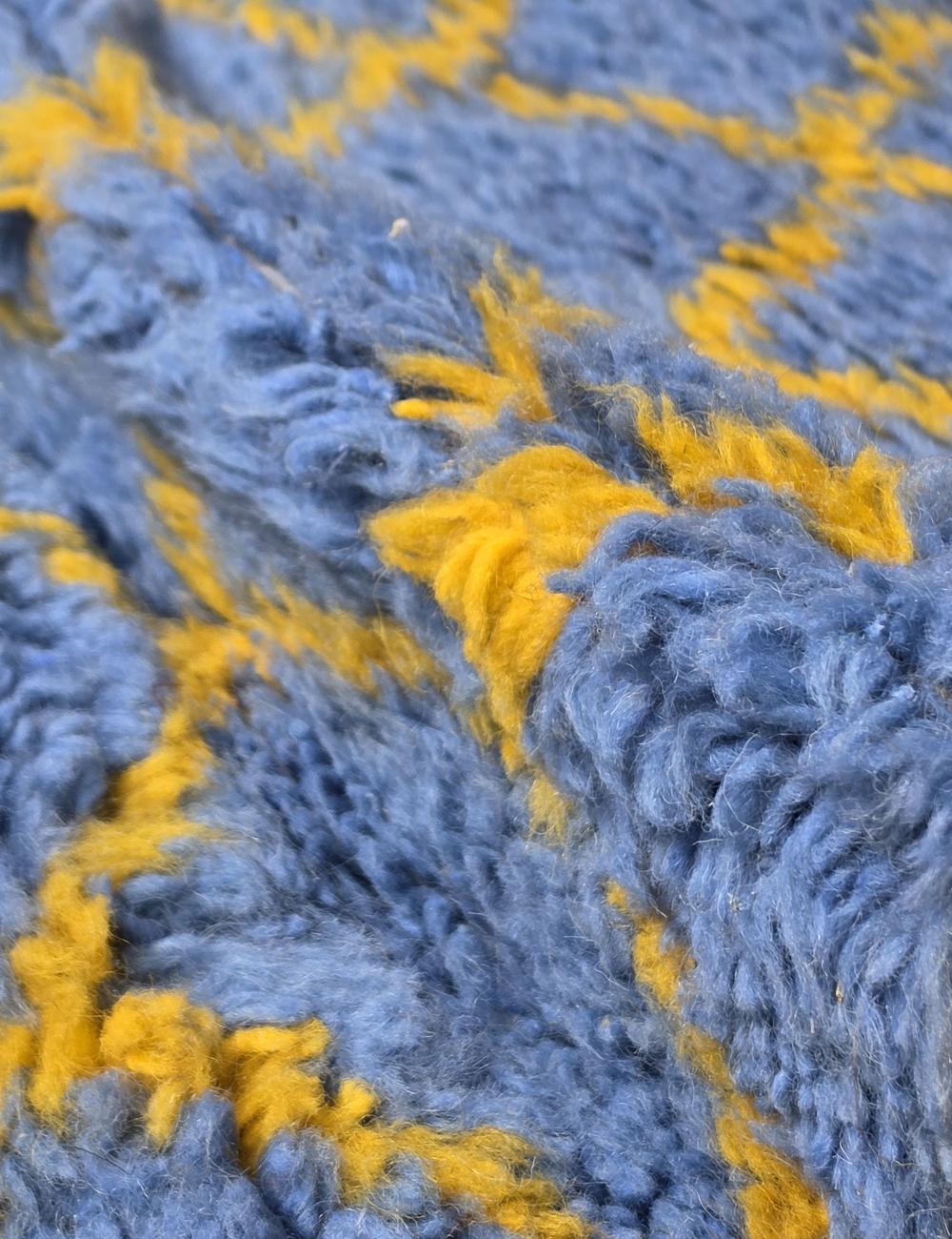 Handmade Blue Moroccan Rug 8.1 x 4.8 ft / 248 x 147 cm