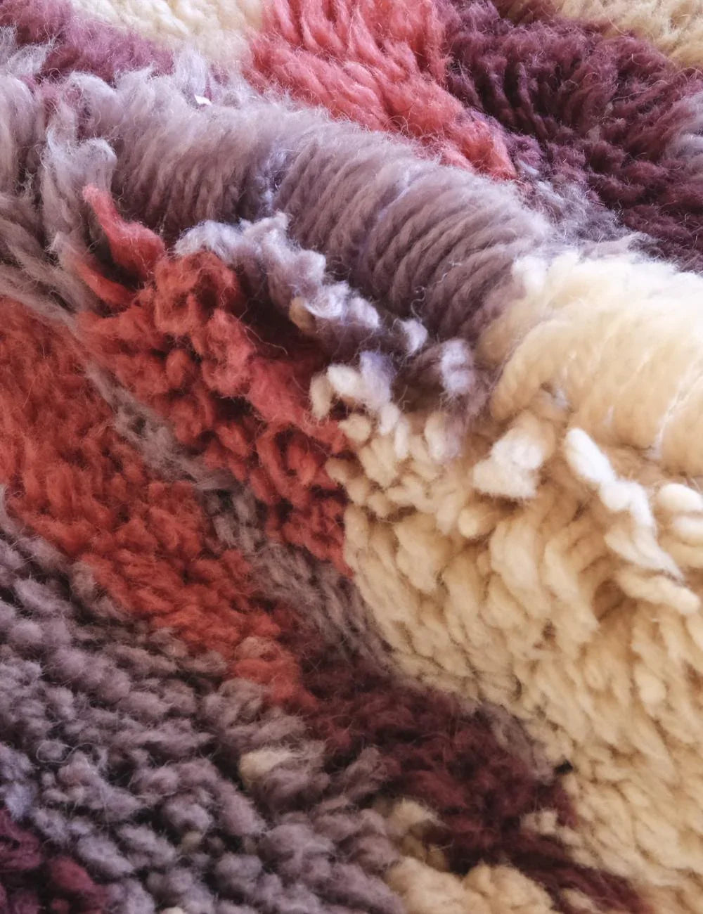 Close-up of a textured fabric with multicolor pattern