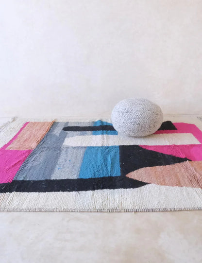 Moroccan Abstract Boujad Wool Rug 9.9 x 6.5 ft / 303 x 200 cm - Surcoma