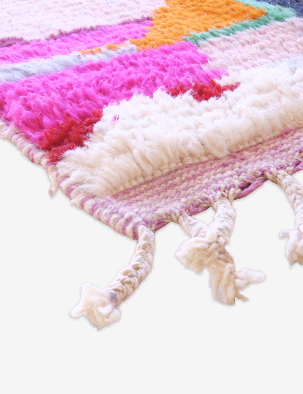 Small Colorful Rug 5.3 x 3.1 ft / 162 x 95 cm