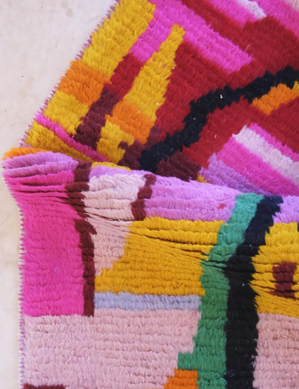 Small Colorful Rug 5.3 x 3.1 ft / 162 x 95 cm