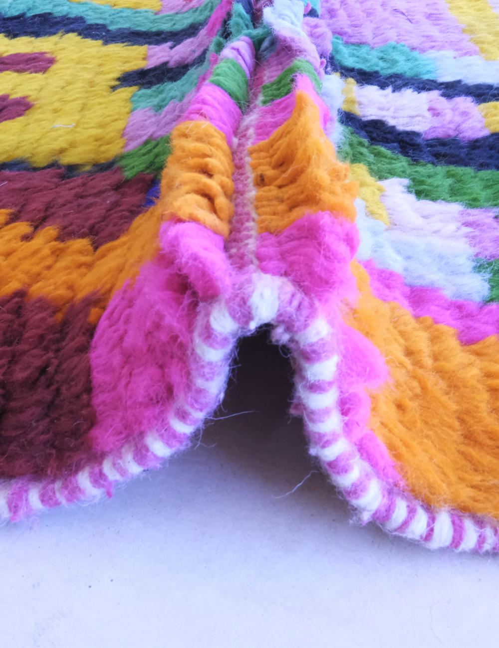 Small Colorful Rug 5.3 x 3.1 ft / 162 x 95 cm