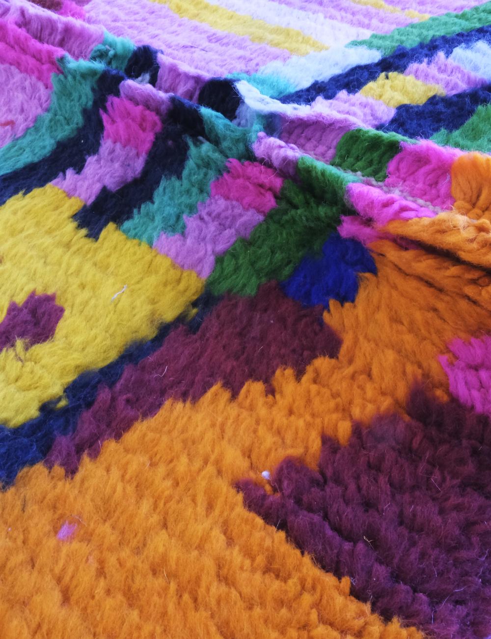 Small Colorful Rug 5.3 x 3.1 ft / 162 x 95 cm