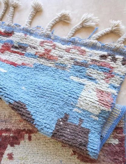 Moroccan Abstract Wool Rug 7.9 x 6 ft / 240 x 185 cm - Surcoma