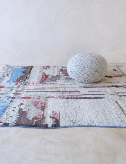 Moroccan Abstract Wool Rug 7.9 x 6 ft / 240 x 185 cm - Surcoma