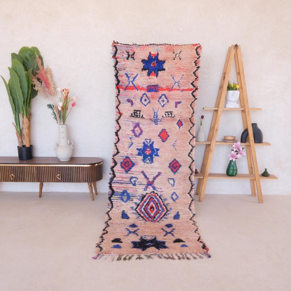 Handmade Tribal Runner Rug 5.7 x 3.2 ft / 175 x 100 cm - Surcoma