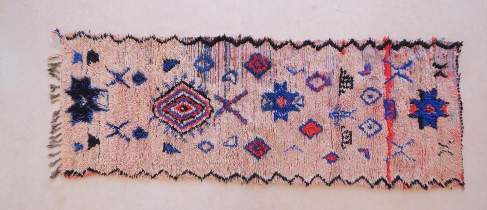 Handmade Tribal Runner Rug 5.7 x 3.2 ft / 175 x 100 cm - Surcoma