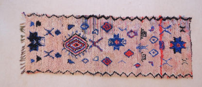 Handmade Wool Runner Rug 5.7 x 3.2 ft / 175 x 100 cm - Surcoma