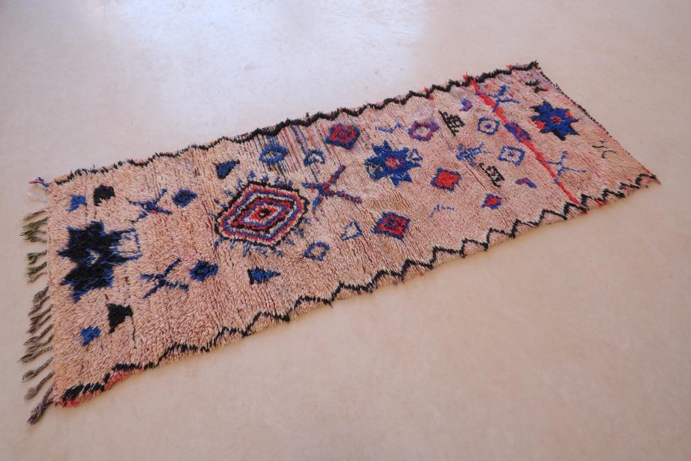 Handmade Tribal Runner Rug 5.7 x 3.2 ft / 175 x 100 cm - Surcoma